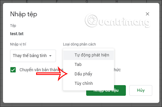 Cách nhập các loại tệp khác nhau vào Google Sheets - Ảnh minh hoạ 4