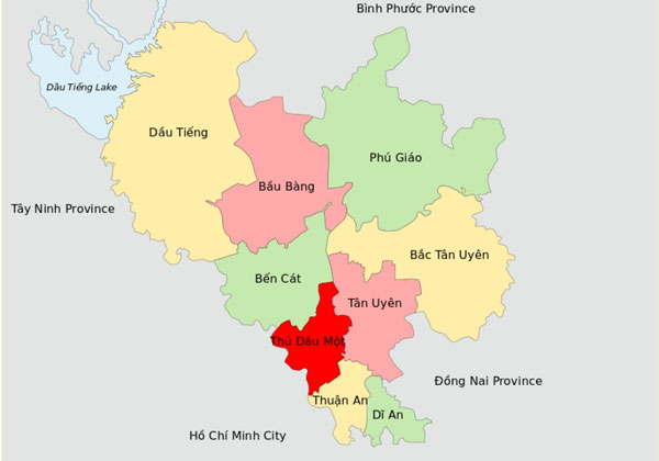 Bản đồ Bình Dương 
