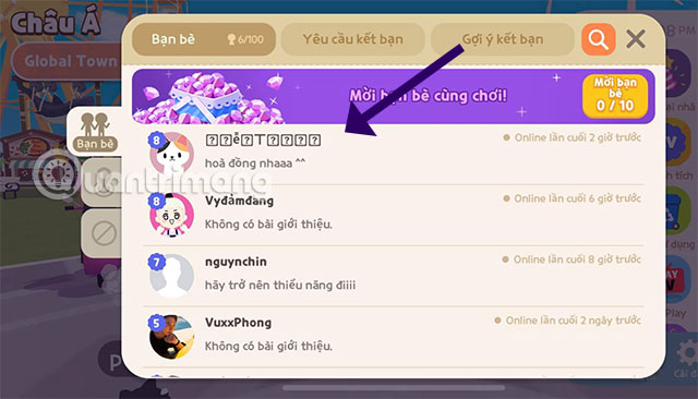 gửi quà cho bạn play together