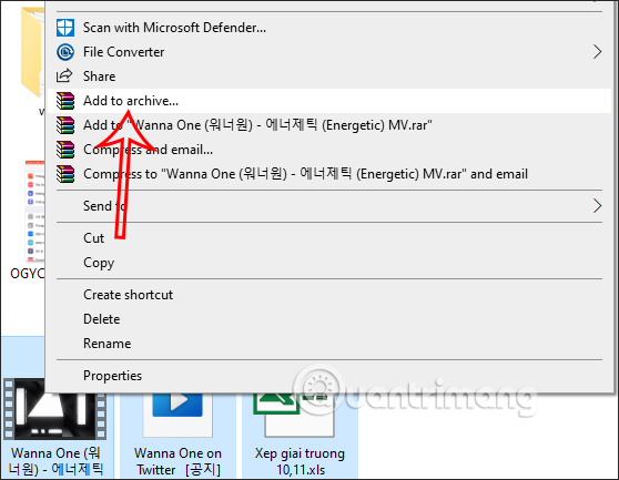 Tùy chọn nén file