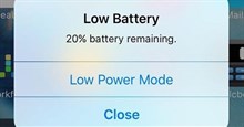 Tại sao điện thoại đưa ra cảnh báo khi dung lượng pin còn 20%?