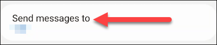 “Send Messages To”
