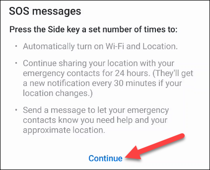 Nhấn vào “Continue”