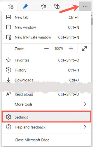 Chọn “Settings”