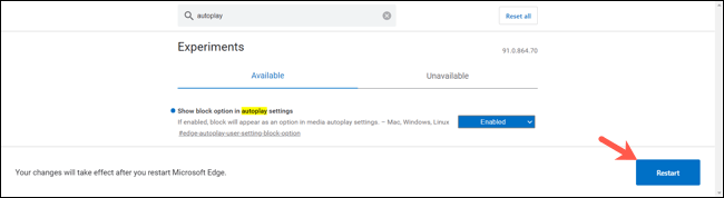 Nhấp vào "Restart"