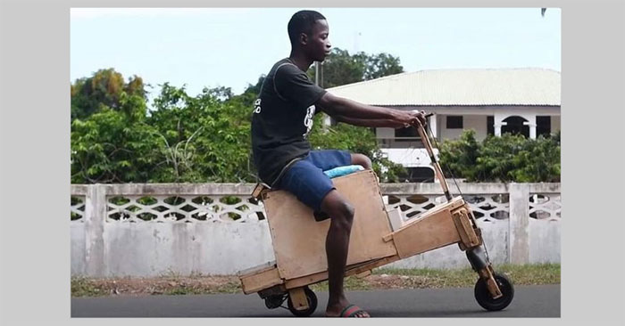 Samuel Aboagye và chiếc xe máy tự chế 
