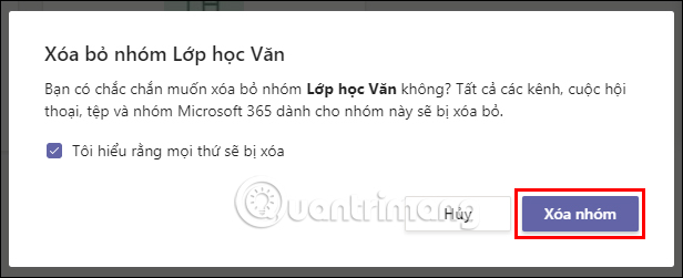 Đồng ý xóa nhóm