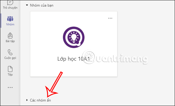 Các nhóm đã ẩn