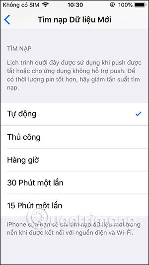 Nhấn vào tên tài khoản ID Apple trong cài đặt iPhone