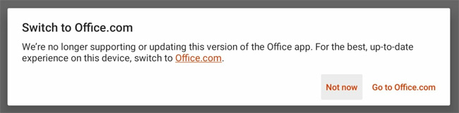 Microsoft thông báo không hỗ trợ việc sử dụng các ứng dụng Office Android trên Chrome OS.