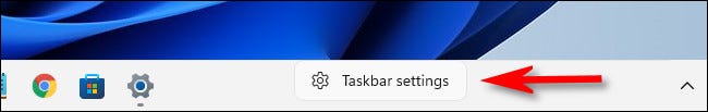 Select “Taskbar Settings”