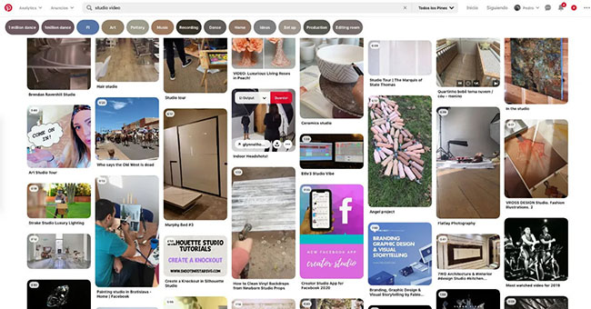 Giao diện Pinterest