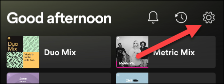Nhấn vào biểu tượng bánh răng
