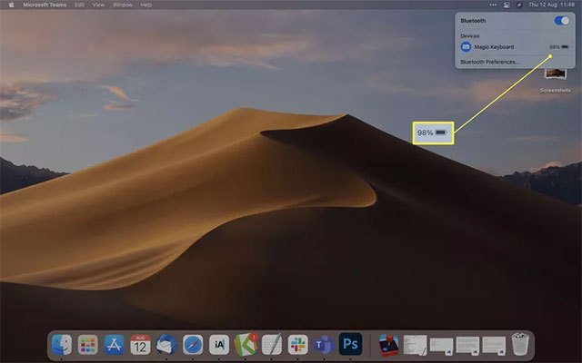  Kiểm tra tỷ lệ phần trăm pin 