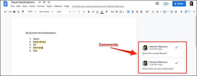 Mẹo in tài liệu Google Docs bao gồm cả phần nhận xét (comment)