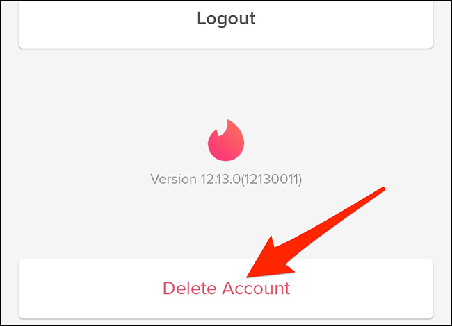 Nhấn vào mục “Delete Account”