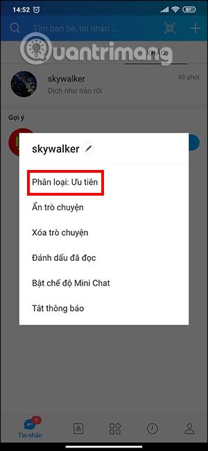 Chuyển tin nhắn ưu tiên