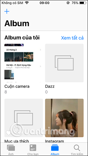 Photo albums on Photos