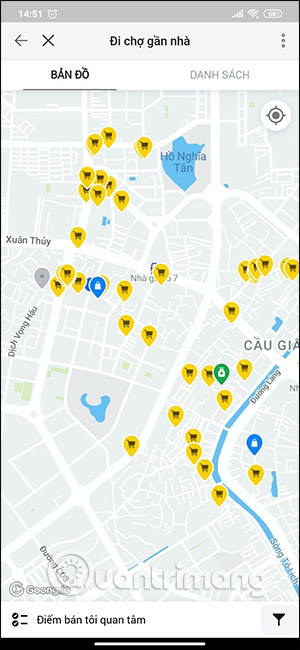 Bản đồ cửa hàng