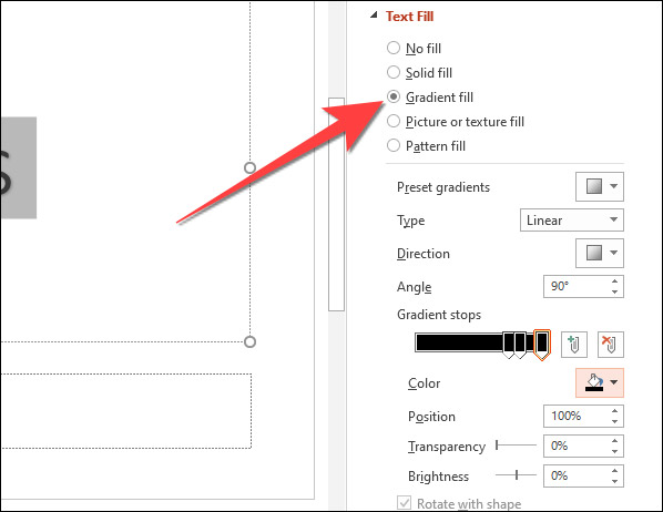 Click on “Gradient Fill” 