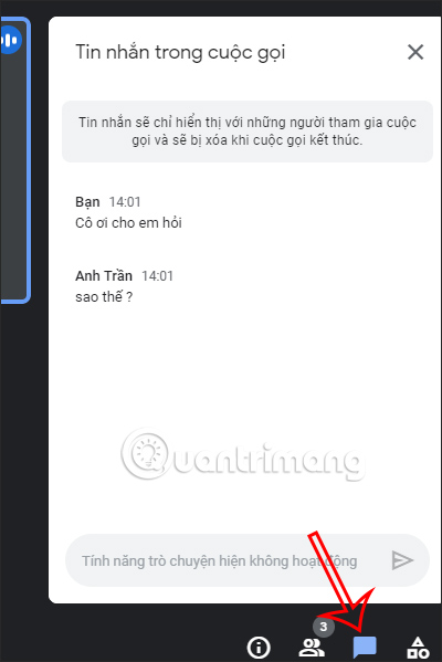 Nhắn tin trong Google Meet