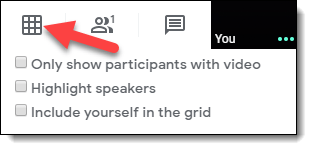 Biểu tượng Google Meet Grid View