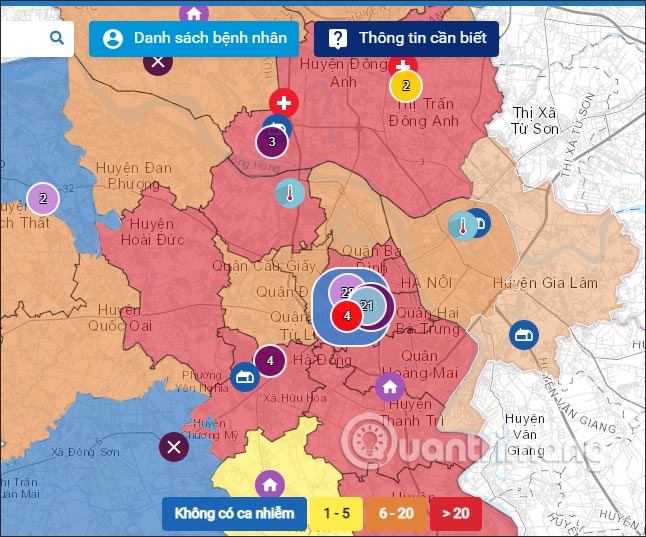 Năm 2024, việc xem bản đồ vùng đỏ, vùng xanh Hà Nội trở nên đơn giản và nhanh chóng hơn bao giờ hết, nhờ vào trang web QuanTriMang.com. Người dân có thể dễ dàng tra cứu thông tin và kiểm tra tình hình dịch bệnh trong khu vực của mình, giúp tạo ra một cộng đồng an toàn và khỏe mạnh.