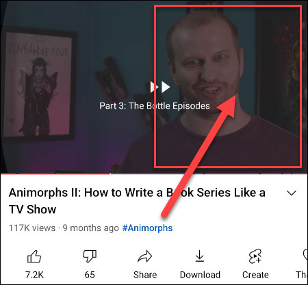 Nhấn đúp bằng hai ngón tay để bỏ qua một phân đoạn trong video