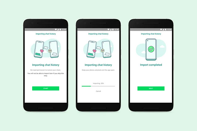 Chuyển dữ liệu WhatsApp từ iPhone sang điện thoại Samsung