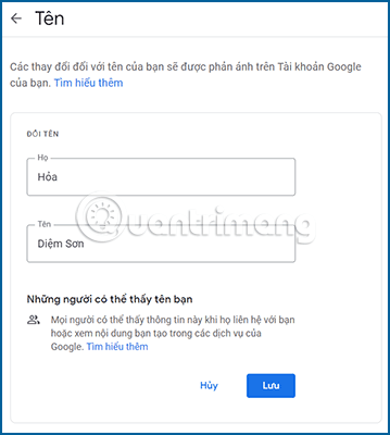 Nhập tên muốn đổi trên Google Meet 