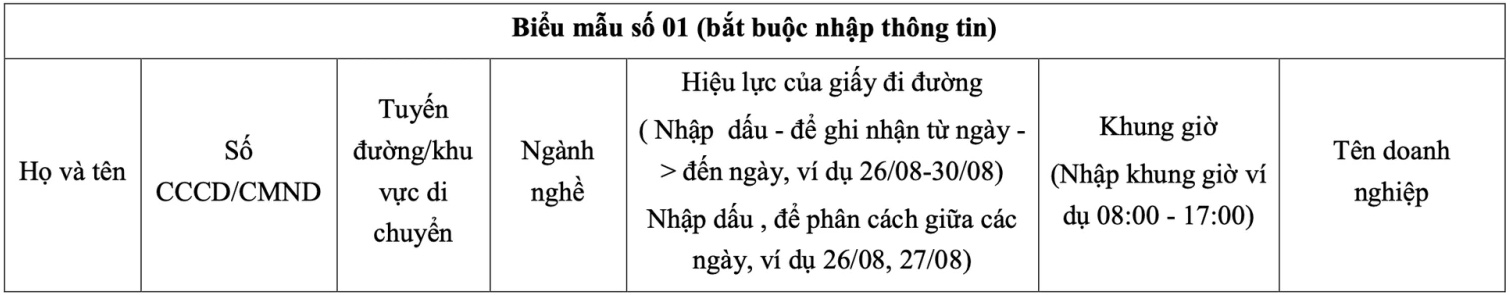 Mẫu 1 cho đối tượng 2
