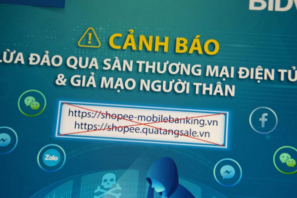 BIDV cảnh bảo lừa đảo trên mạng xã hội, giả danh các sàn thương mại điện tử