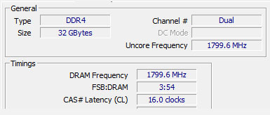 Tốc độ RAM được báo cáo