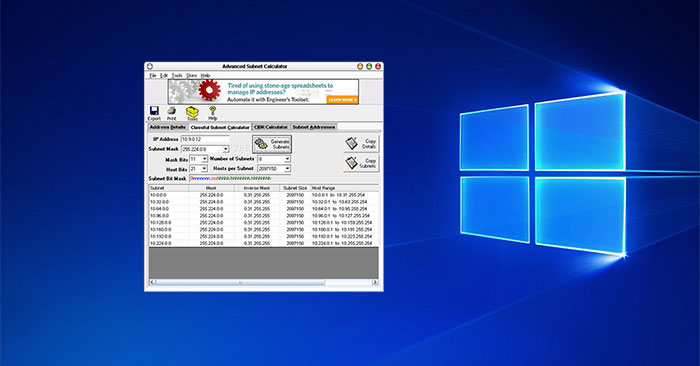 Advanced Subnet Calculator - 9.0.6 - QuanTriMang.com