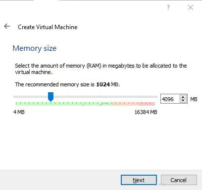 Allocate about 4GB of RAM to the VM