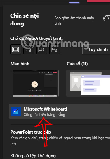 Dùng bảng trắng