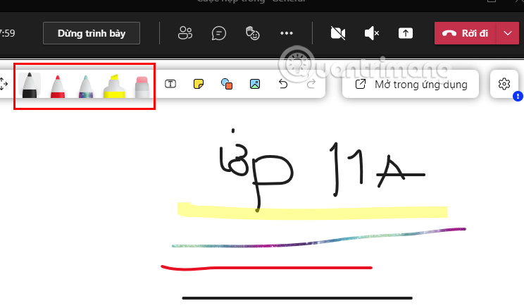 Bút viết nội dung