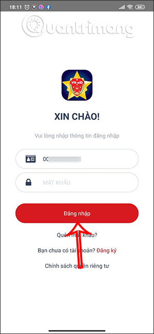 Đăng nhập VNEID
