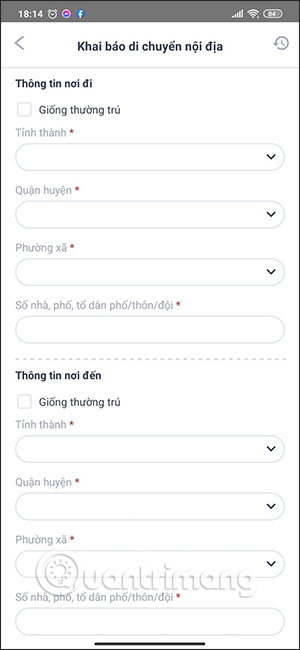 Di chuyển nội địa