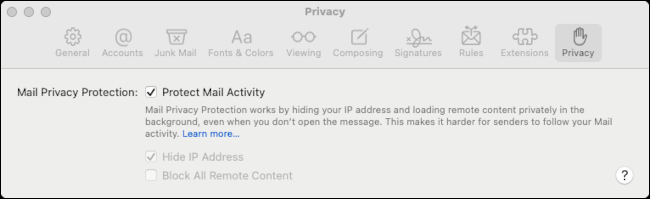 Cách chặn tracking pixel trong Apple Mail