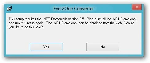 Yêu cầu cài đặt .NET Framework