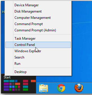 Bảng điều khiển Power User Menu