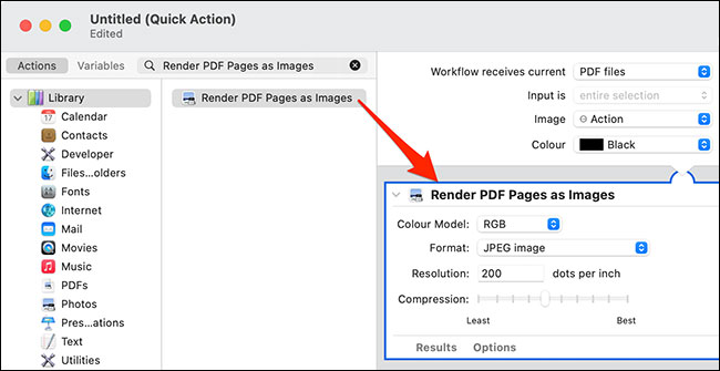 Kéo mục “Render PDF Pages as Images” 
