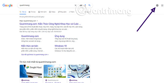 bật nền tối google search