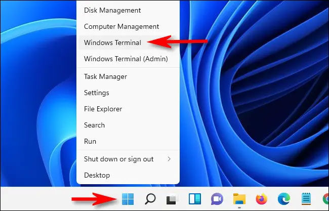 Chọn “Windows Terminal”