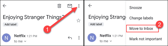 Select “Move to Inbox” 