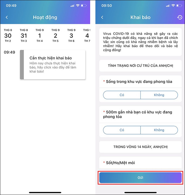Khai báo thông tin trên An Sinh