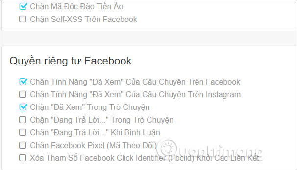 Chặn đã xem tin nhắn Facebook