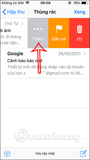 Cách lấy lại email đã xóa trên iPhone Cách lấy lại email đã xóa trên iPhone