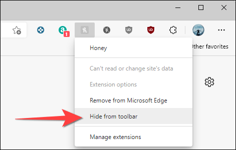 Bấm chọn “Hide From Toolbar”